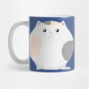 Sfurical round orange grey white calico cat Mug